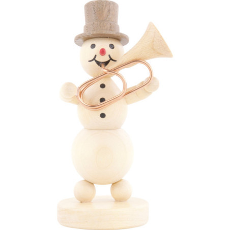 Snowman Musician Tuba - 12 cm / 4.7 inch