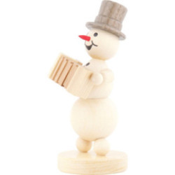 Snowman Musician Accordion - 12 cm / 4.7 inch