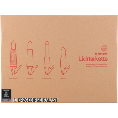 NARVA Lichterkette mit 30 Riffelkerzen