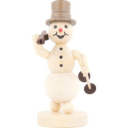 Schneemann Ski auf Schulter - 13 cm