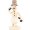 Schneemann Ski auf Schulter - 13 cm