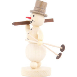 Schneemann Ski auf Schulter - 13 cm