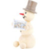 Schneemann mit Buch - 8 cm