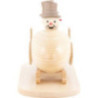 Schneemann Zweierbob mit Zylinder - 12 cm