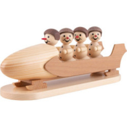 Schneemann Viererbob mit Helm - 10 cm