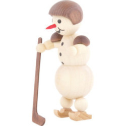 Snowman Ice Hockey Player standing Helmet - 10 cm / 3.9 inch