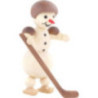 Schneemann Eishockeyspieler stehend Helm - 10 cm