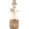 Snowman with Stein on Beer Barrel - 13 cm / 5.1 inch