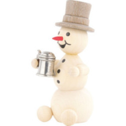 Schneemann mit Krug - 8 cm