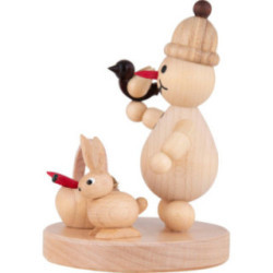 Snowman - Junior "Rabbit, Basket" - 8 cm / 3.1 inch