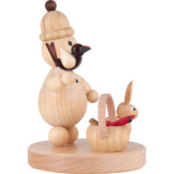 Schneemann Junior "Hase, Körbchen" - 8 cm