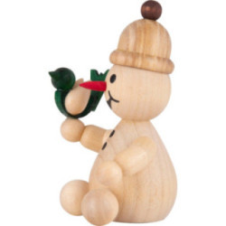 Snowman - Junior "with bird" - 7 cm / 2.8 inch
