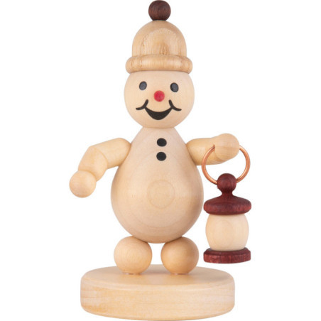 Schneemann Junior "mit Laterne" - 8 cm
