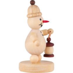 Schneemann Junior "mit Laterne" - 8 cm
