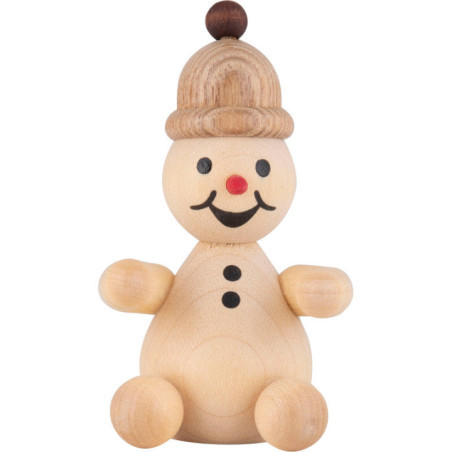 Schneemann Junior "Zuschauer" sitzend - 7 cm