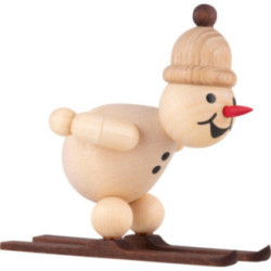 Schneemann Junior "Skispringer am Absprung" mit Mütze - 7 cm
