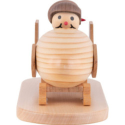 Snowman - Junior "in a two-man bob" with helmet - 10 cm / 3.9 inch