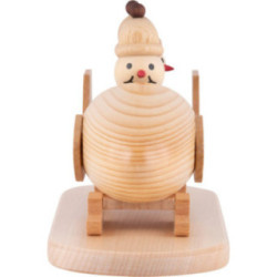 Schneemann Junior "im Zweierbob" mit Mütze - 10,5 cm