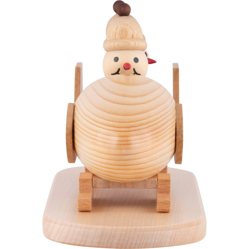 Snowman - Junior "in a two-man bob" with cap - 10,5 cm / 4.1 inch