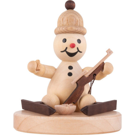 Schneemann Junior "Biathlon sitzend" - 7 cm