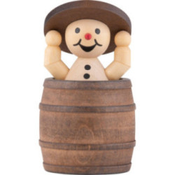 Schneemann Junior "im Fass und Deckel hoch" - 7 cm