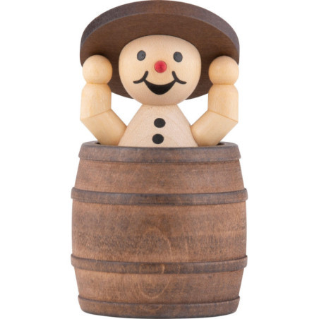 Snowman - Junior "in barrel and lid up" - 7 cm / 2.8 inch