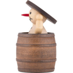Snowman - Junior "in barrel and lid up" - 7 cm / 2.8 inch