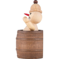 Snowman - Junior "resting in the barrel" - 7 cm / 2.8 inch