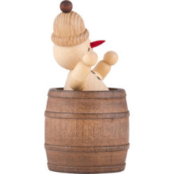 Schneemann Junior "im Fass ruhend" - 7 cm