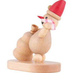 Schneemann Junior "Geschenkezieher" rote Mütze - 10 cm