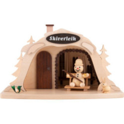 Smoking Hut - Ski Rental with Junior Snowman - 17 cm / 6.7 inch