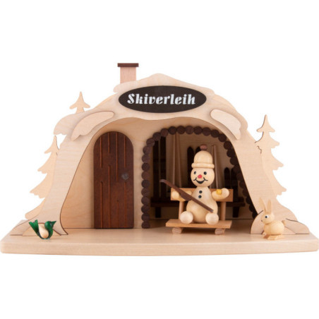 Smoking Hut - Ski Rental with Junior Snowman - 17 cm / 6.7 inch