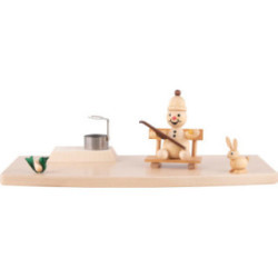 Smoking Hut - Ski Rental with Junior Snowman - 17 cm / 6.7 inch