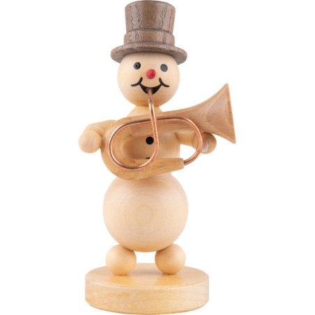 Snowman Musician Bass Trumpet - 12 cm / 4.7 inch
