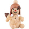 Schneemädchen mit Puppe - 7 cm