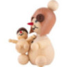 Schneemädchen mit Puppe - 7 cm