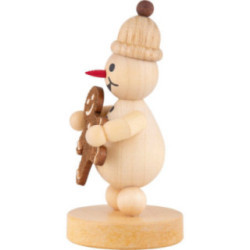 Schneemann Junior mit Pfefferkuchenmann - 9 cm