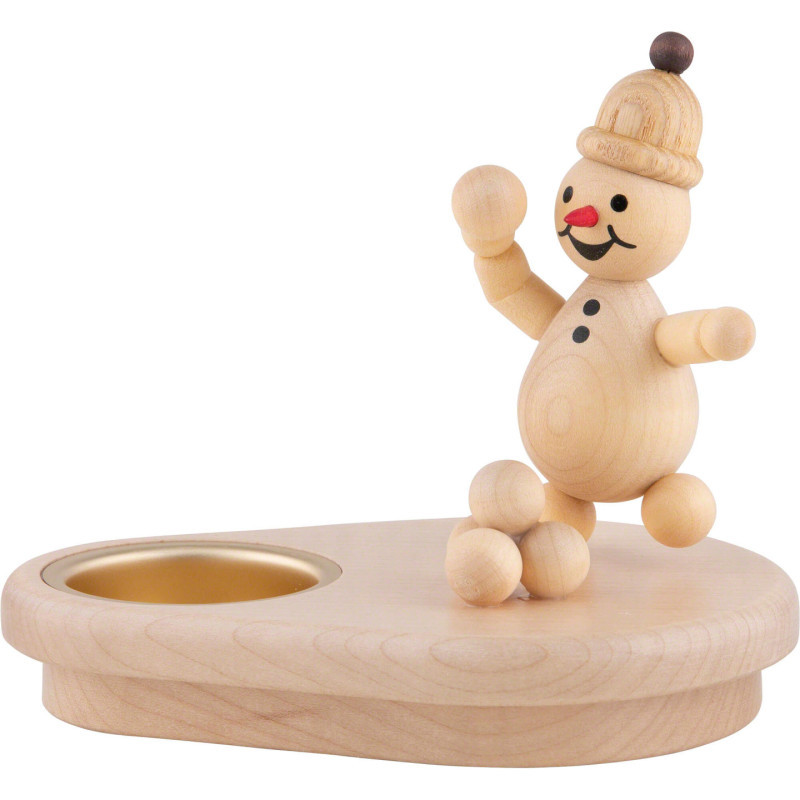 Tea Light Holder - Junior "Snowball Thrower" - 8 cm / 3.1 inch