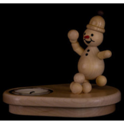 Schneemannleuchter Junior "Schneeballwerfer"  - 8 cm