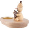 Tea Light Holder - Junior with Gingerbread Heart - 8 cm / 3.1 inch