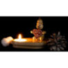 Tea Light Holder - Junior with Gingerbread Heart - 8 cm / 3.1 inch