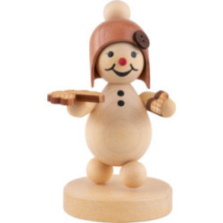 Schneemädchen mit Waffel - 9 cm