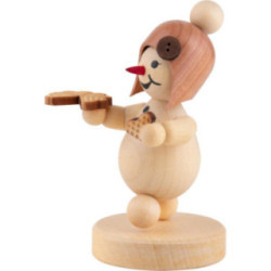 Schneemädchen mit Waffel - 9 cm