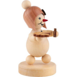 Schneemädchen mit Waffel - 9 cm