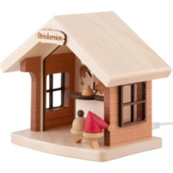 Weihnachtshütte "Strickereien" - 14 cm