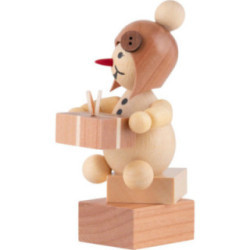 Snowgirl with Gift - 9,5 cm / 3.7 inch