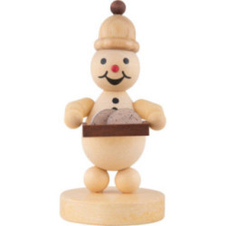 Schneemann Junior mit Christstollen - 9,6 cm