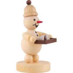 Schneemann Junior mit Christstollen - 9,6 cm