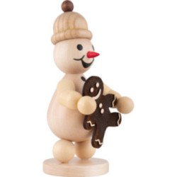 Snowman Junior with Gingerbread - Medium Size - 18,5 cm / 7.3 inch