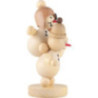 Schneemann Geschwister "Huckepack" - 12 cm